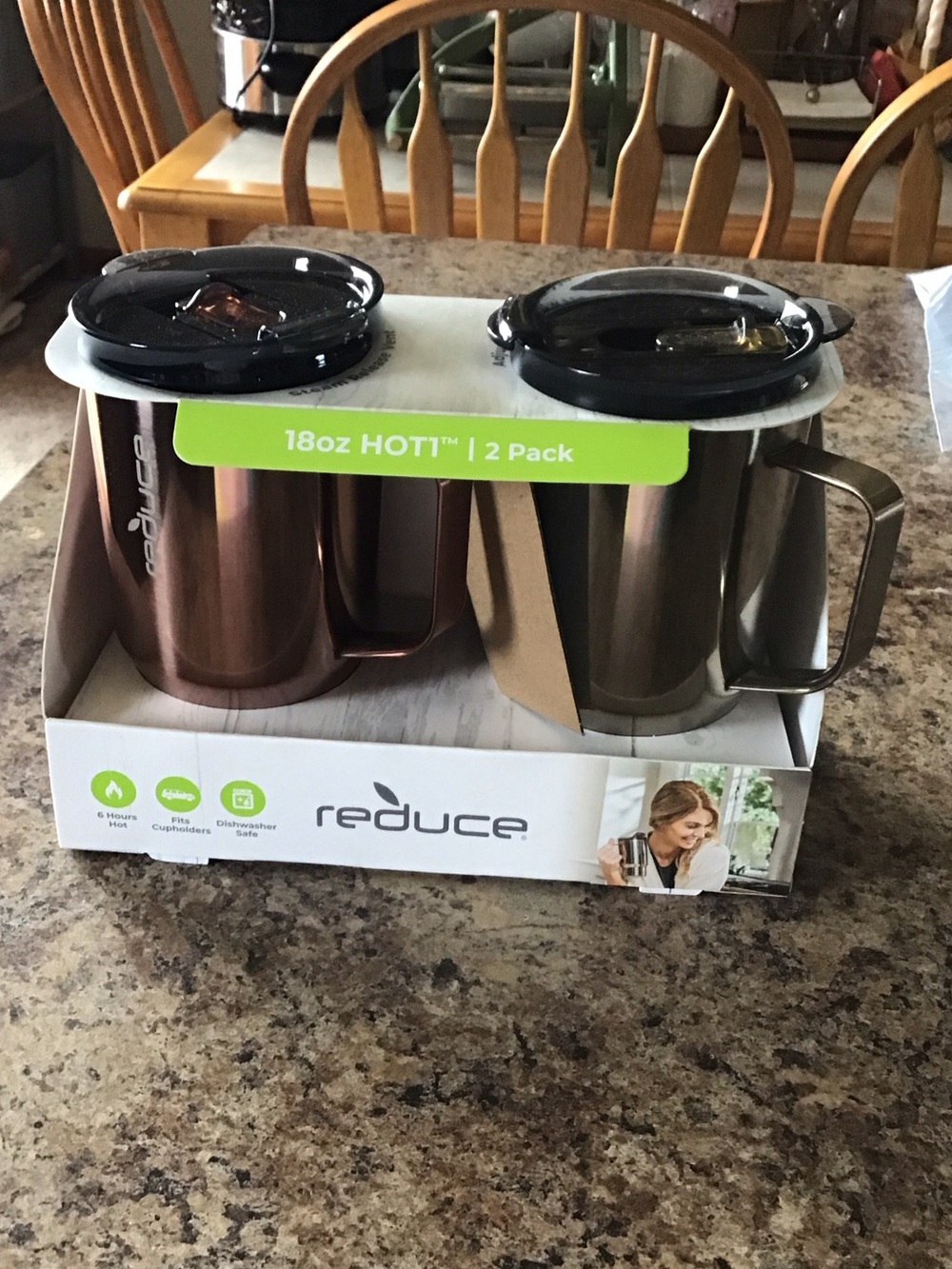 Reduce 18oz HOT™ Stainless Steel Travel Mug 2-Pack***